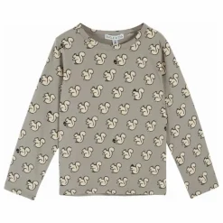 T-shirt Ecureuils Coton Bio | Gris clair