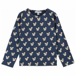 T-shirt Ecureuils Coton Bio | Bleu nuit
