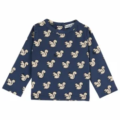 T-shirt Ecureuils Coton Bio | Bleu nuit