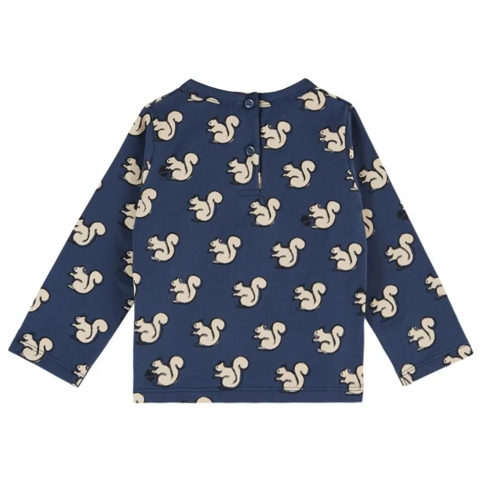 T-shirt Ecureuils Coton Bio | Bleu nuit