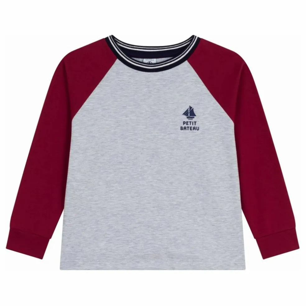 T-shirt Façon Sweat | Gris chiné