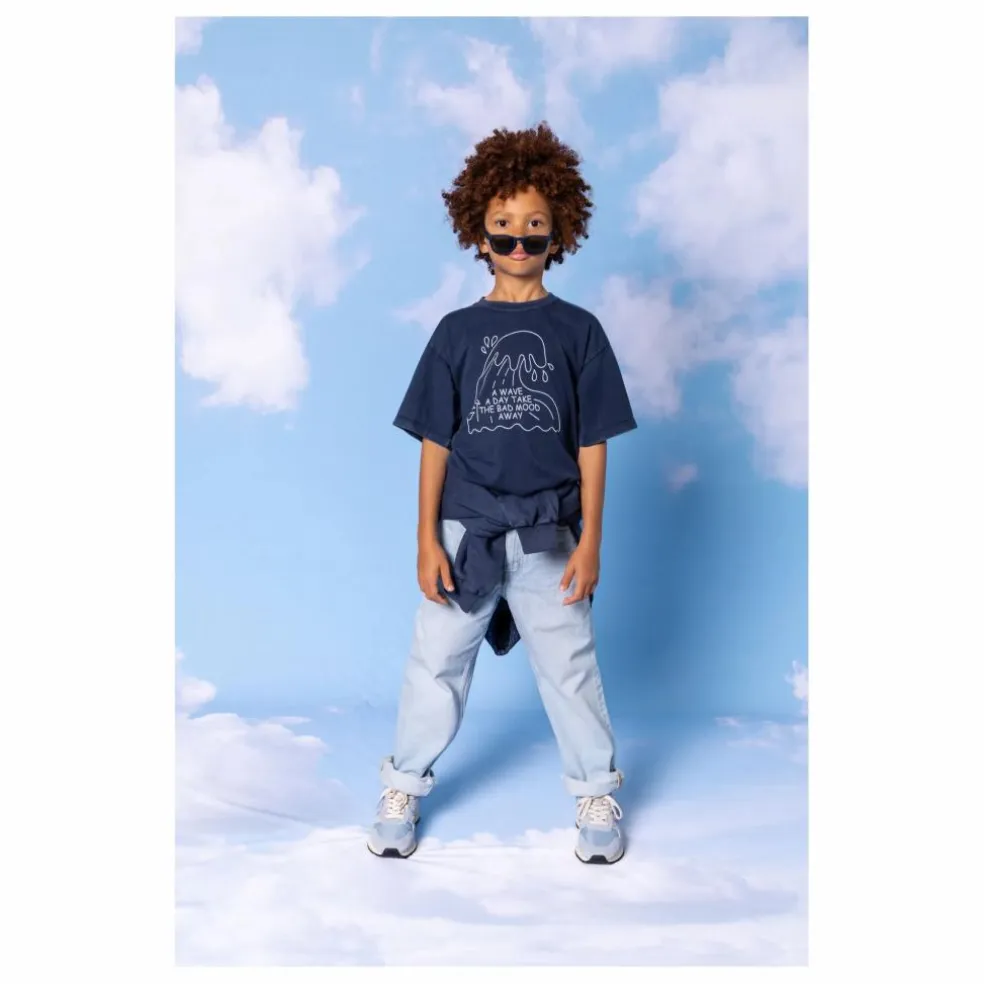 T-shirt Finn Coton Bio | Bleu marine