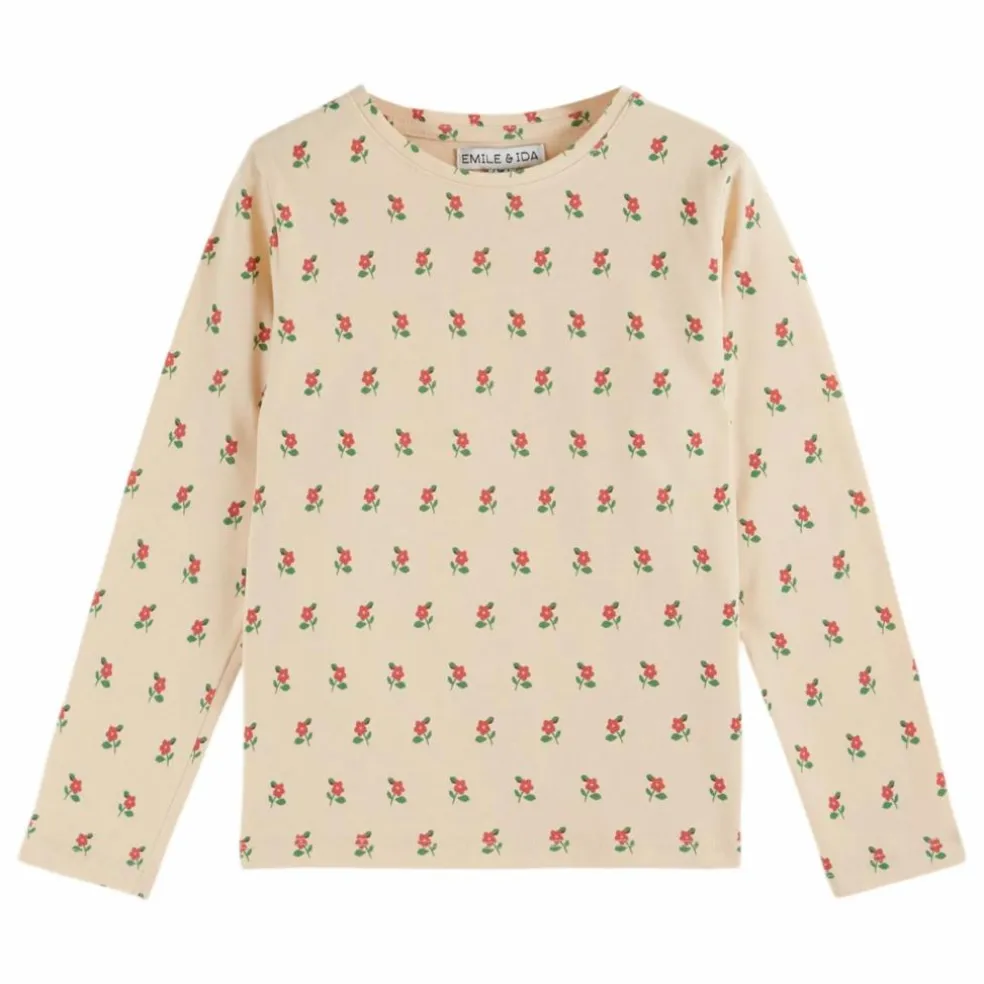 T-shirt Fleuri Coton Bio | Ecru