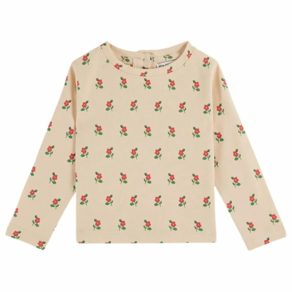 T-shirt Fleuri Coton Bio | Ecru