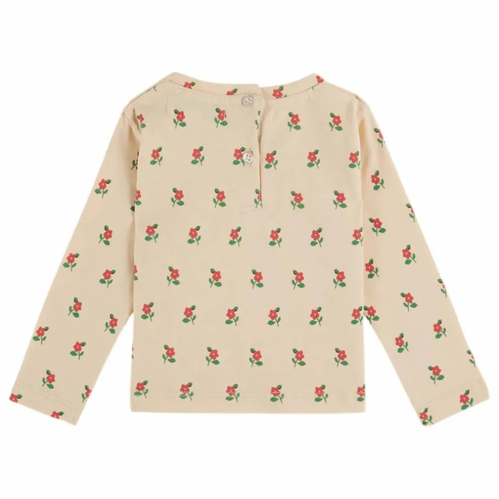 T-shirt Fleuri Coton Bio | Ecru