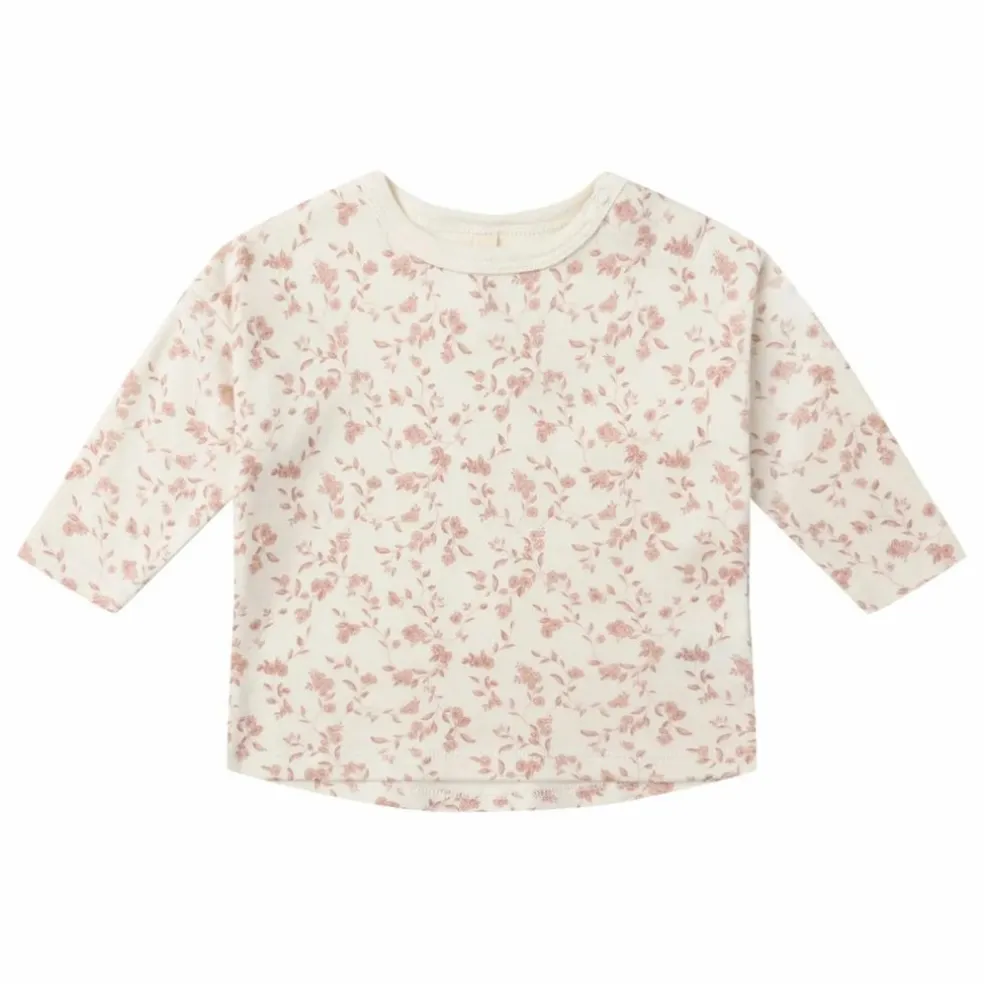 T-shirt Fleuri Coton Bio | Ivoire