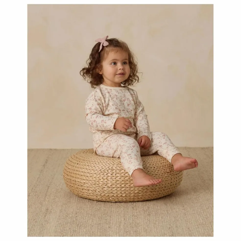 T-shirt Fleuri Coton Bio | Ivoire