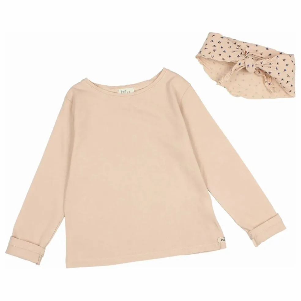 T-shirt Foulard Gaze de Coton Bio | Rose