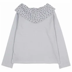 T-shirt Foulard Gaze de Coton Bio | Bleu gris