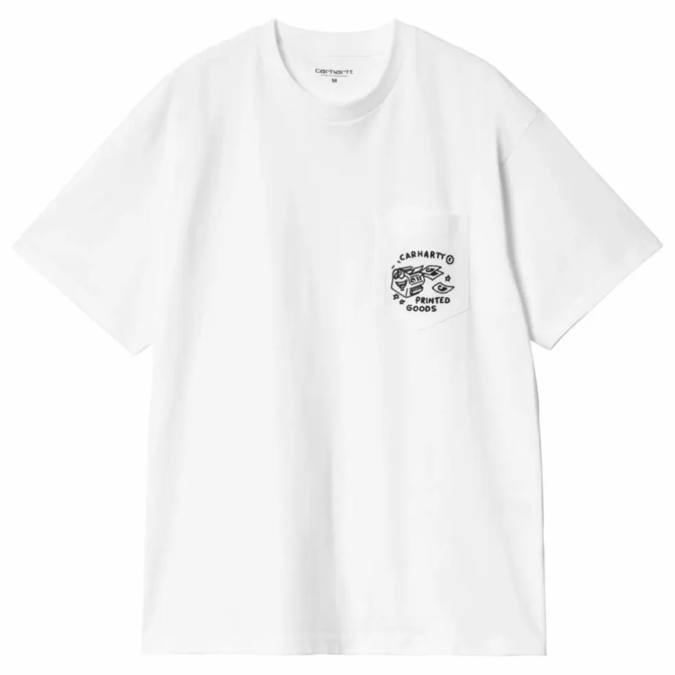 T-shirt Fragments Pocket Coton Bio | Blanc
