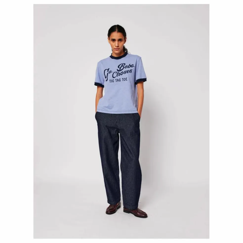 T-shirt Go Bobo Coton Bio - Collection Femme | Bleu Clair