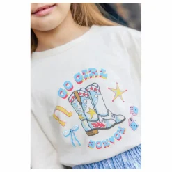 T-shirt Go Girl | Ecru