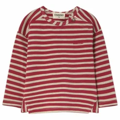 T-shirt Joel Rayures Baby Coton Bio | Bordeaux