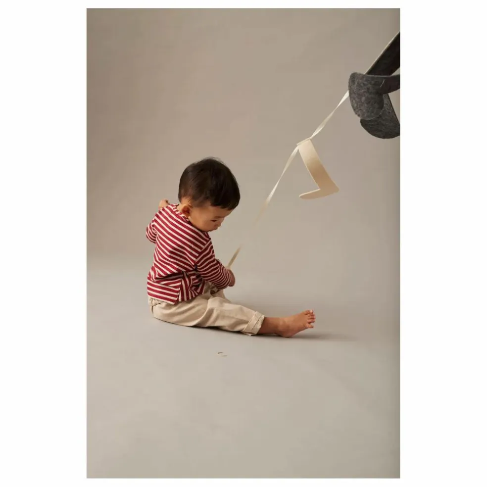 T-shirt Joel Rayures Baby Coton Bio | Bordeaux