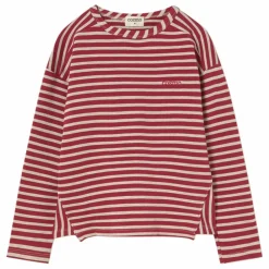 T-shirt Joel Rayures Coton Bio | Bordeaux