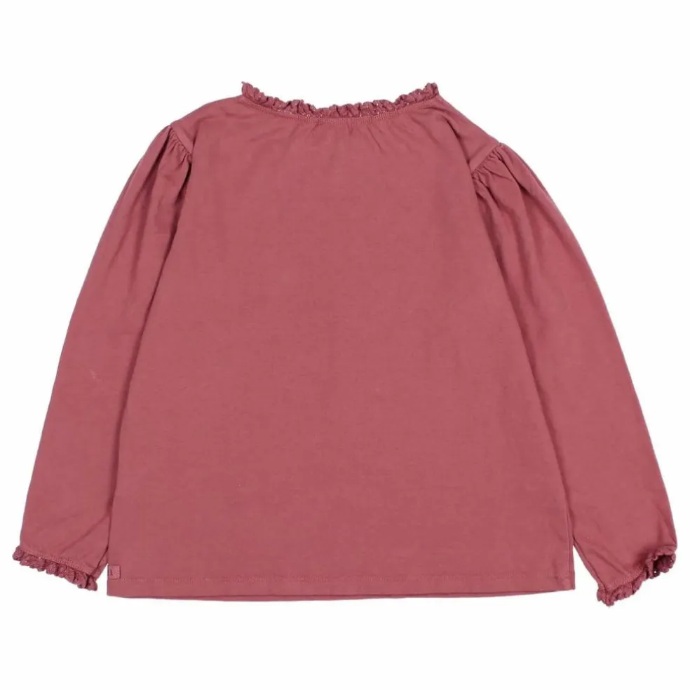 T-shirt Lace Coton Bio | Mauve