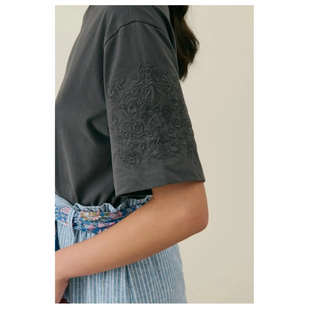 T-shirt Lauriane Coton Bio - Collection Femme | Charbon