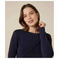 T-shirt l'Iconique Manches Longues - Collection Femme | Bleu marine