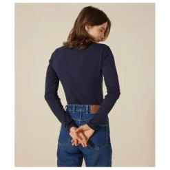 T-shirt l'Iconique Manches Longues - Collection Femme | Bleu marine