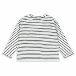 T-shirt Lin Rayé Coton Bio | Ecru