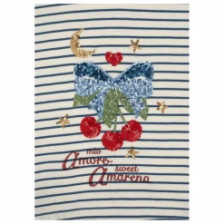 T-shirt Lin Rayé Coton Bio | Ecru