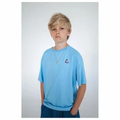 T-Shirt Logo Coton Bio | Bleu azur