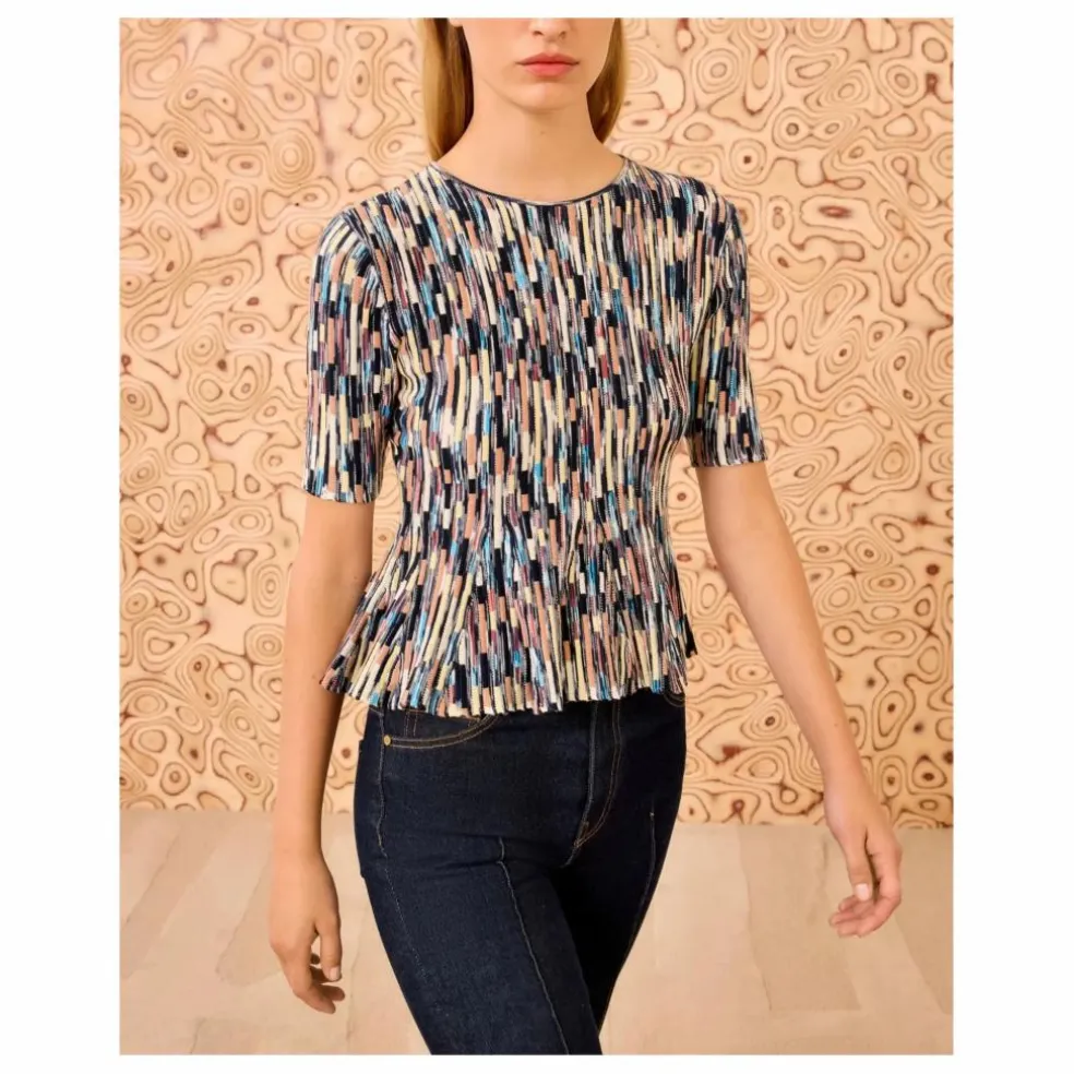 T-shirt Maille Samira | Bleu