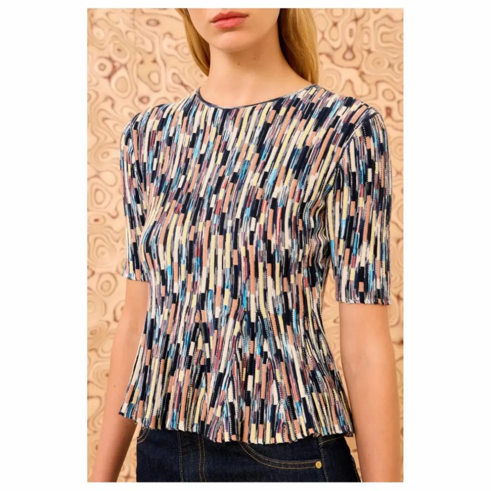 T-shirt Maille Samira | Bleu