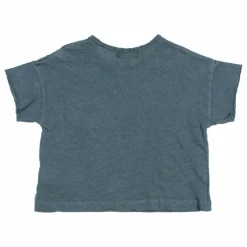 T-shirt Manches Courtes Lin | Bleu canard