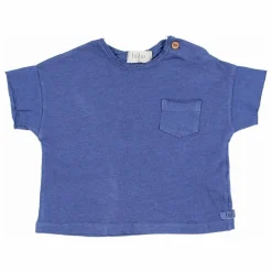 T-shirt Manches Courtes Lin | Bleu indigo