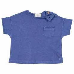 T-shirt Manches Courtes Lin | Bleu indigo