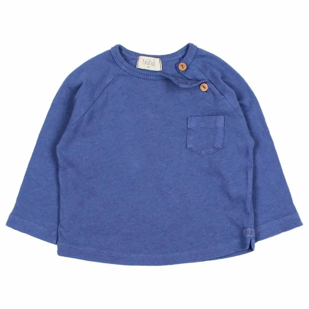 T-shirt Manches Longues Lin | Indigo