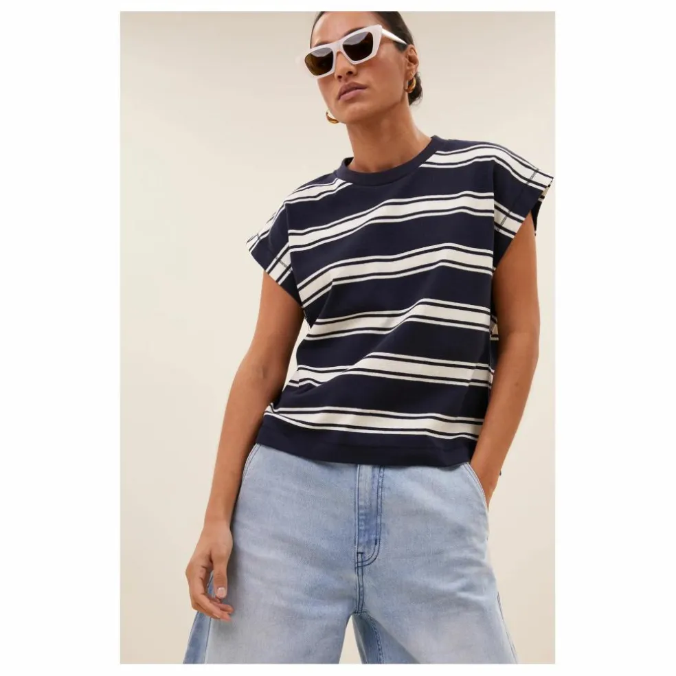 T-shirt Manson Rayé | Bleu marine