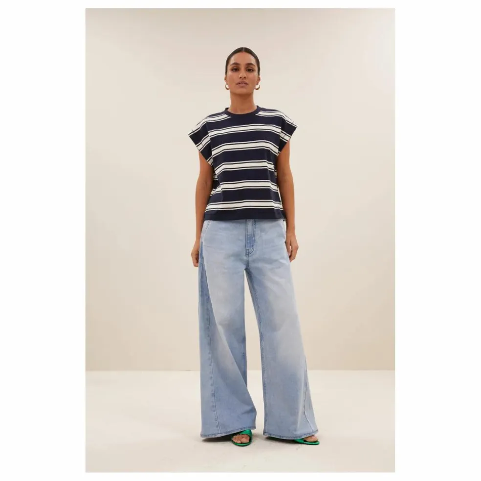 T-shirt Manson Rayé | Bleu marine