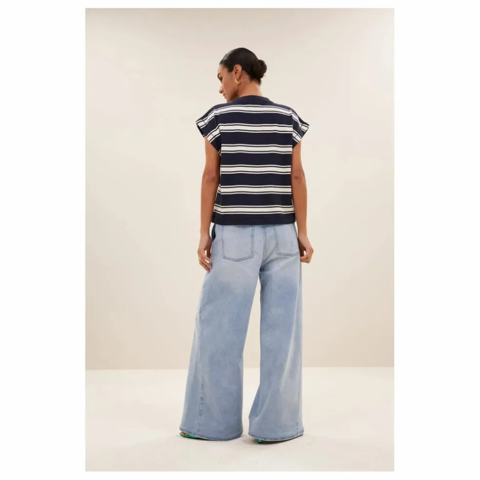 T-shirt Manson Rayé | Bleu marine