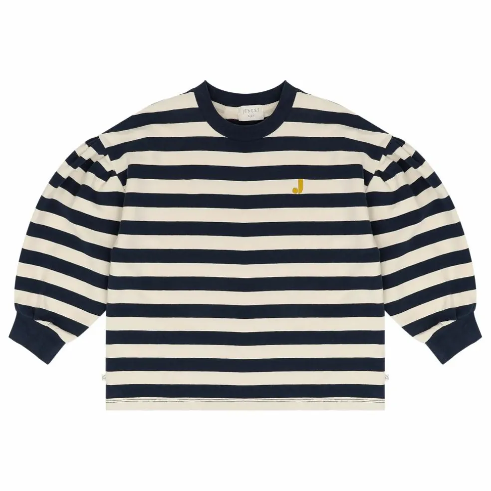 T-shirt Millie Rayé Coton Bio | Bleu marine