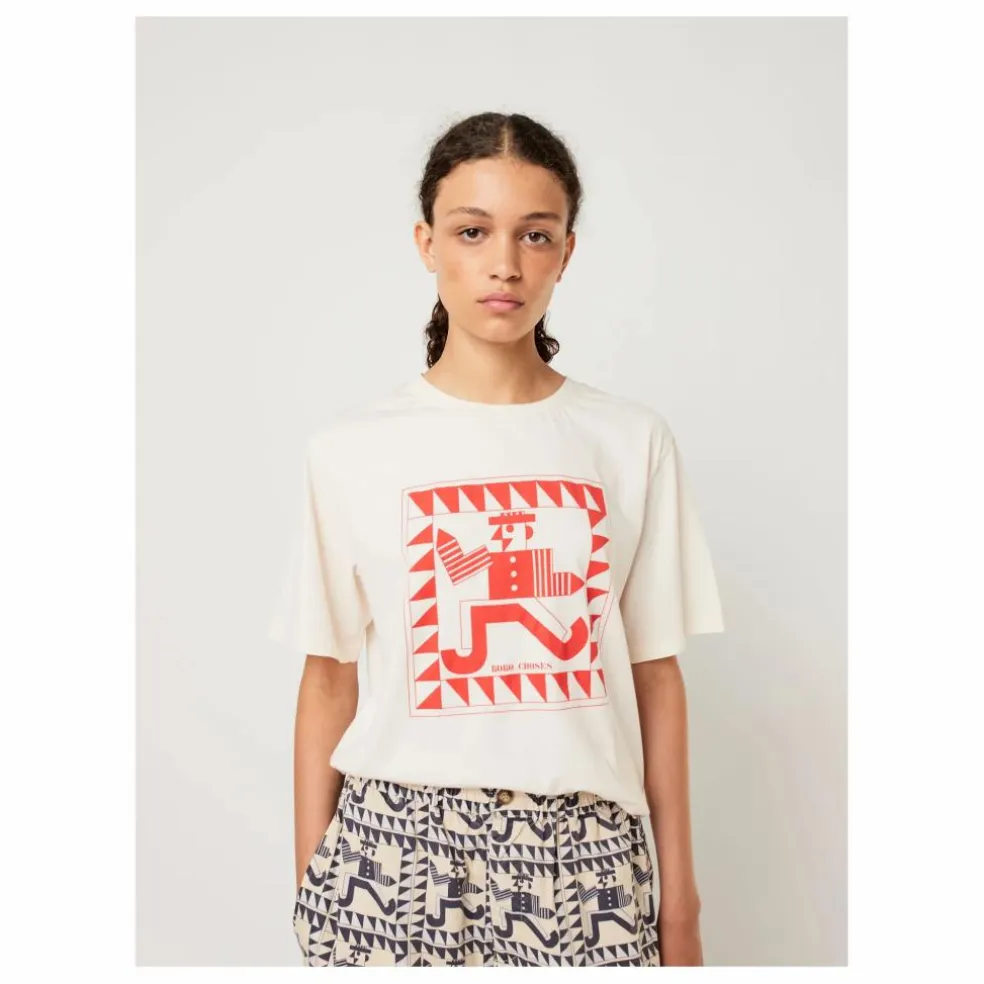 T-shirt Mr Pencil Coton Bio - Collection Femme | Blanc cassé