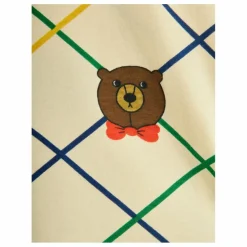 T-shirt Ours Carreaux Coton Bio | Ecru