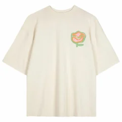 T-shirt Oversize Carnation Coton Bio - Collection Femme | Blanc cassé