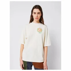 T-shirt Oversize Carnation Coton Bio - Collection Femme | Blanc cassé