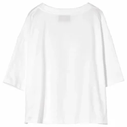 T-shirt Oversized Crop Coton Bio | Blanc