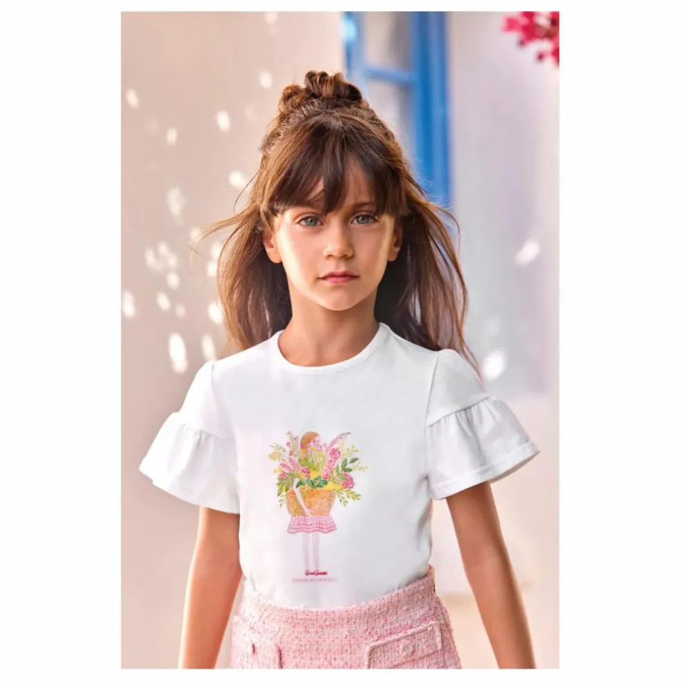 T-shirt Perles Bouquet de Fleurs | Jaune