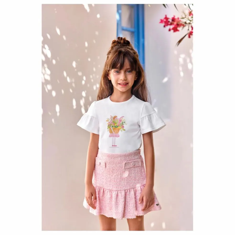 T-shirt Perles Bouquet de Fleurs | Jaune