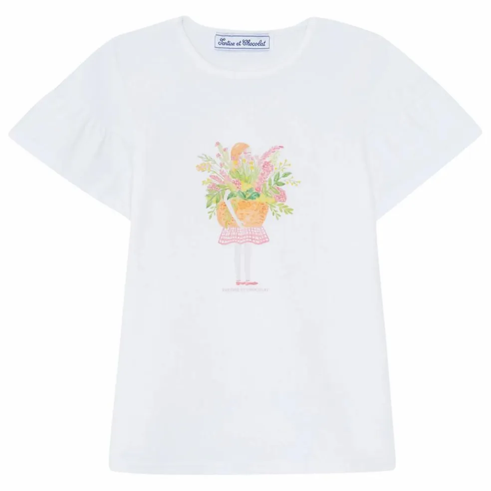 T-shirt Perles Bouquet de Fleurs | Jaune