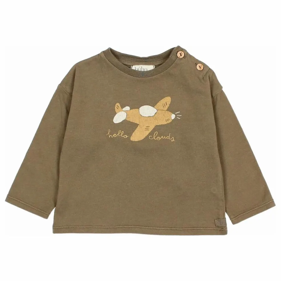 T-shirt Plane Coton Bio | Vert kaki