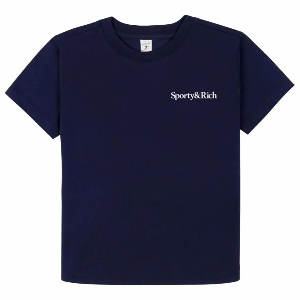 T-shirt Play Tennis Coton Recyclé | Bleu marine