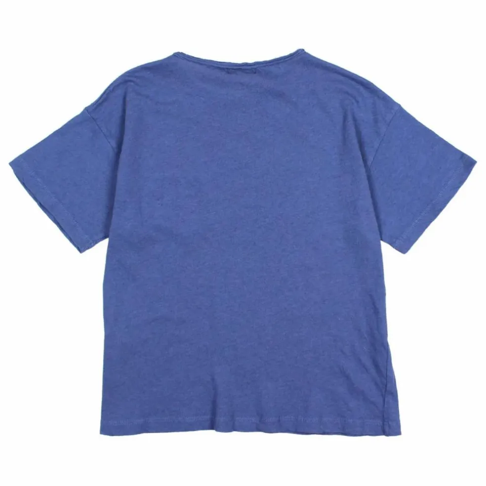 T-shirt Poche Lin | Bleu indigo