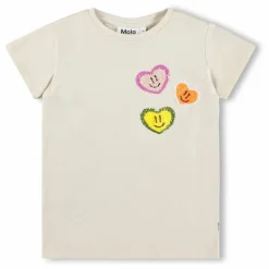 T-shirt Ranva Cœurs Coton Bio | Ecru