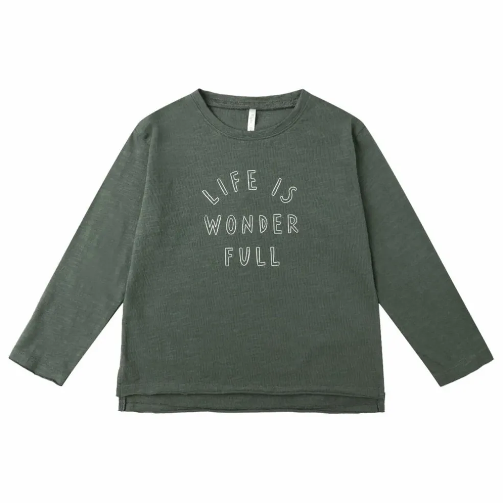 T-shirt Raw Edge | Vert de gris