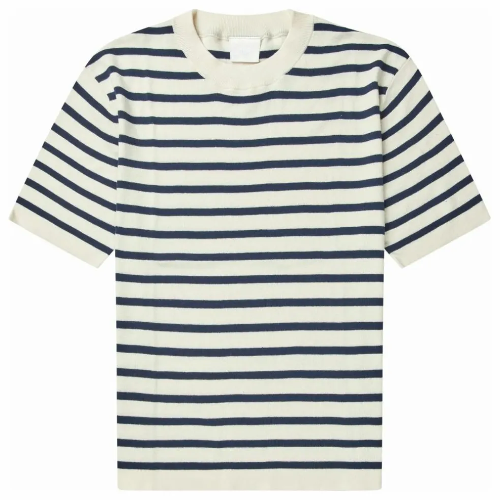 T-shirt Rayé Coton Bio - Collection Femme | Bleu marine